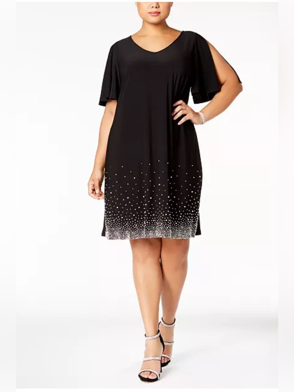 MSK
Plus Size Beaded Shift Dress